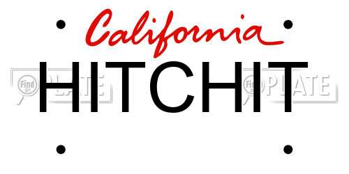 HITCHIT California License Plate