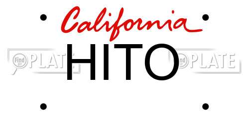 HITO California License Plate