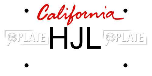 HJL California License Plate