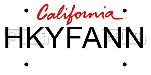 HKYFANN California License Plate