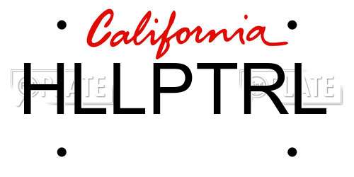 HLLPTRL California License Plate