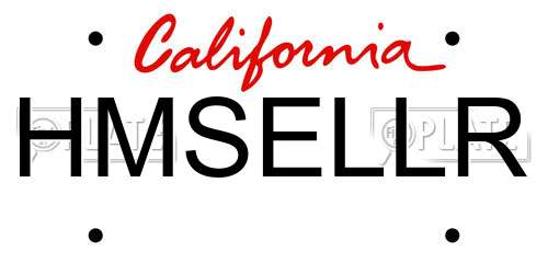 HMSELLR California License Plate