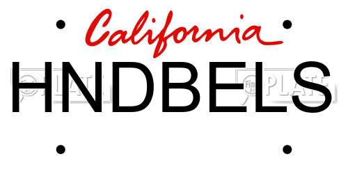 HNDBELS California License Plate