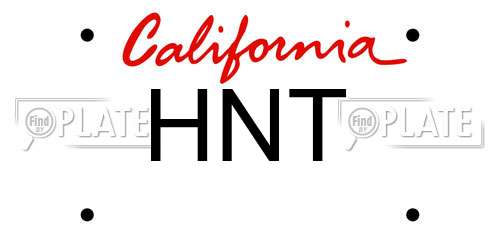 HNT California License Plate