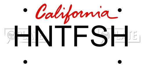 HNTFSH California License Plate