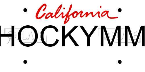 HOCKYMM California License Plate