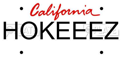 HOKEEEZ California License Plate