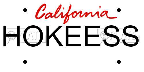 HOKEESS California License Plate