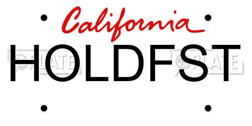 HOLDFST California License Plate