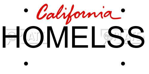 HOMELSS California License Plate