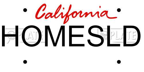 HOMESLD California License Plate