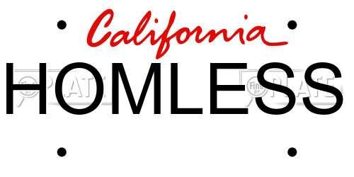 HOMLESS California License Plate
