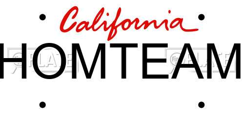 HOMTEAM California License Plate
