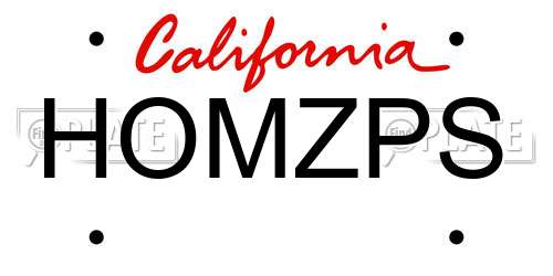 HOMZPS California License Plate