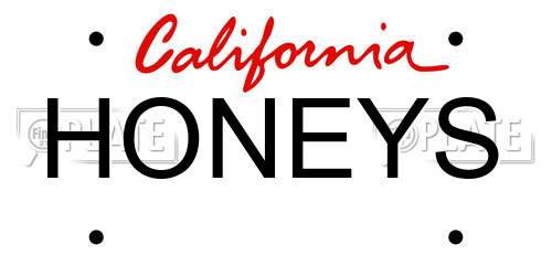 HONEYS California License Plate