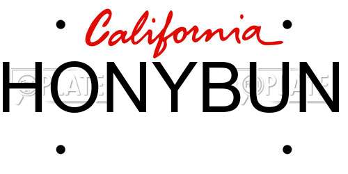 HONYBUN California License Plate