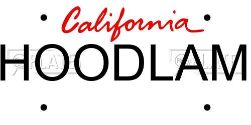 HOODLAM California License Plate