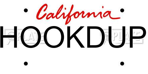 HOOKDUP California License Plate