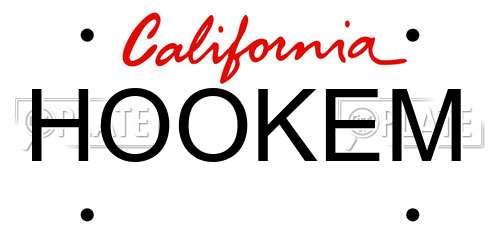HOOKEM California License Plate