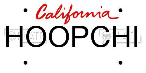 HOOPCHI California License Plate