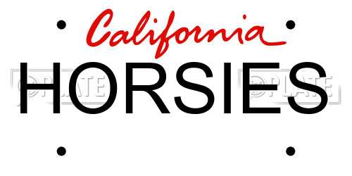 HORSIES California License Plate