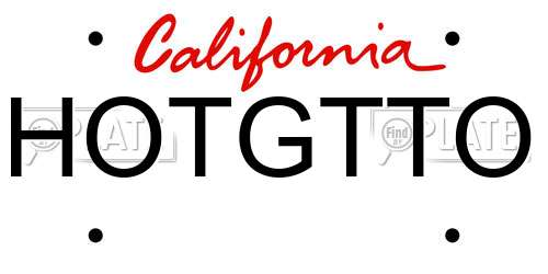 HOTGTTO California License Plate
