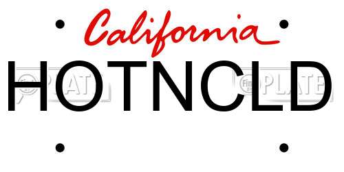 HOTNCLD California License Plate