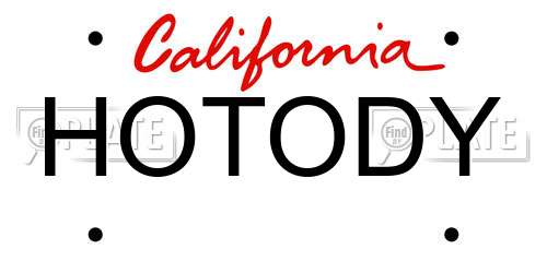 HOTODY California License Plate