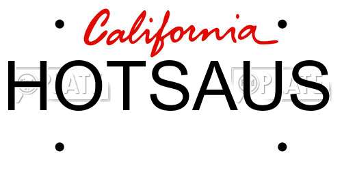 HOTSAUS California License Plate