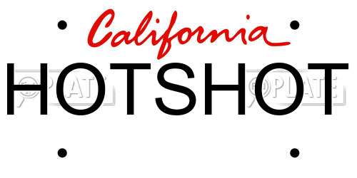 HOTSHOT California License Plate
