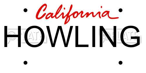 HOWLING California License Plate