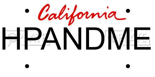 HPANDME California License Plate