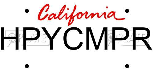 HPYCMPR California License Plate