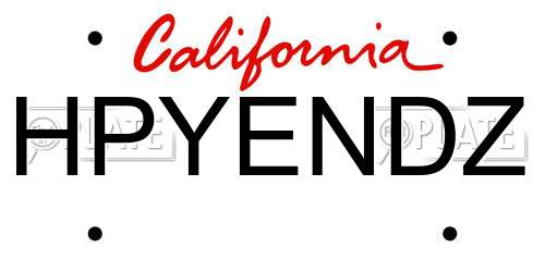 HPYENDZ California License Plate