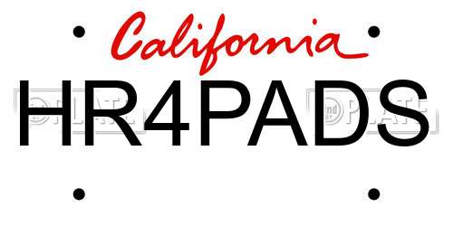 HR4PADS California License Plate
