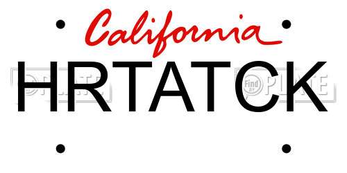 HRTATCK California License Plate