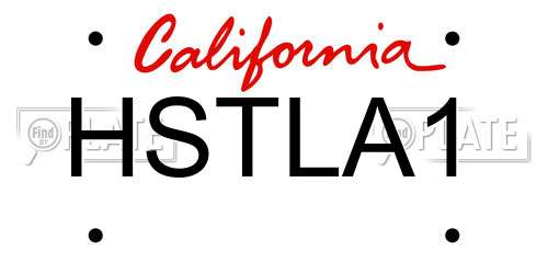 HSTLA1 California License Plate