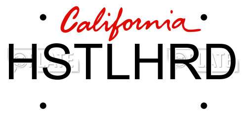 HSTLHRD California License Plate