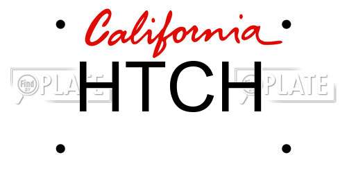 HTCH California License Plate