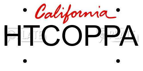 HTCOPPA California License Plate