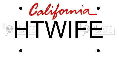 HTWIFE California License Plate