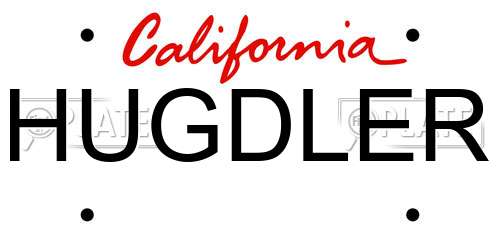 HUGDLER California License Plate