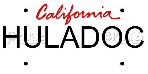HULADOC California License Plate