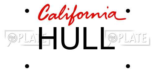 HULL California License Plate