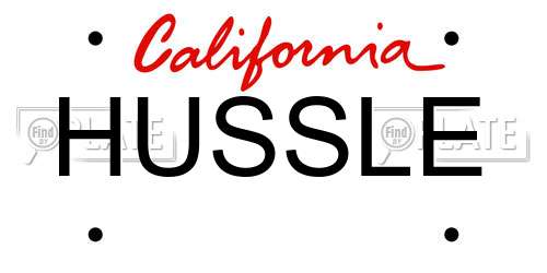 HUSSLE California License Plate