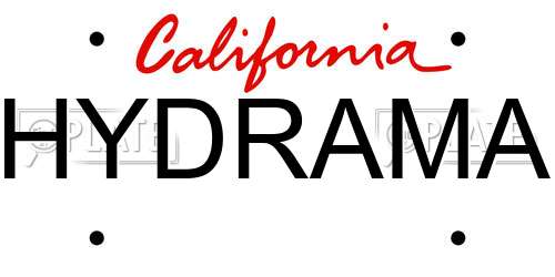 HYDRAMA California License Plate