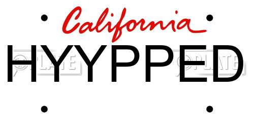 HYYPPED California License Plate