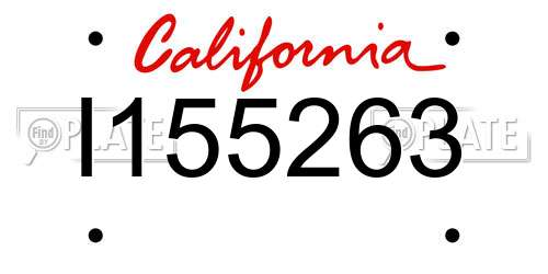 I155263 California License Plate