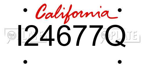 I24677Q California License Plate