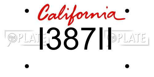 I387II California License Plate